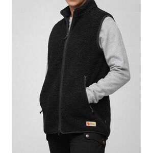 FjallRaven Vardag Pile Fleece Vest Black Womens XS